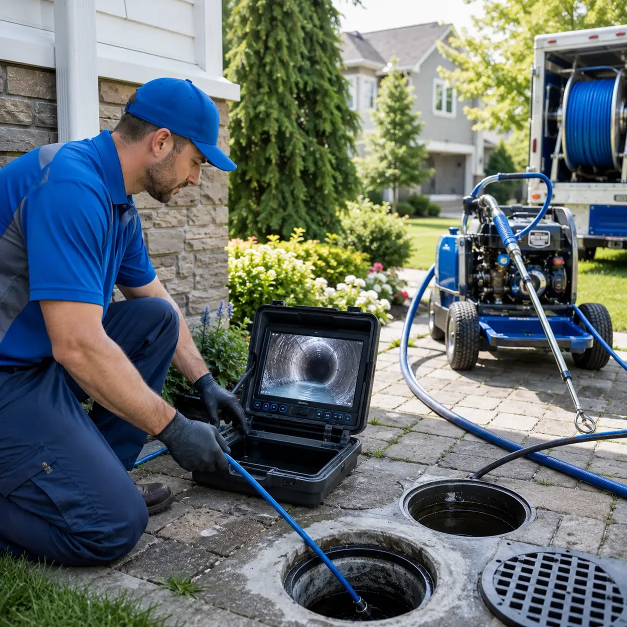 Outdoor drain cleaning professionals serving Delhi, IA