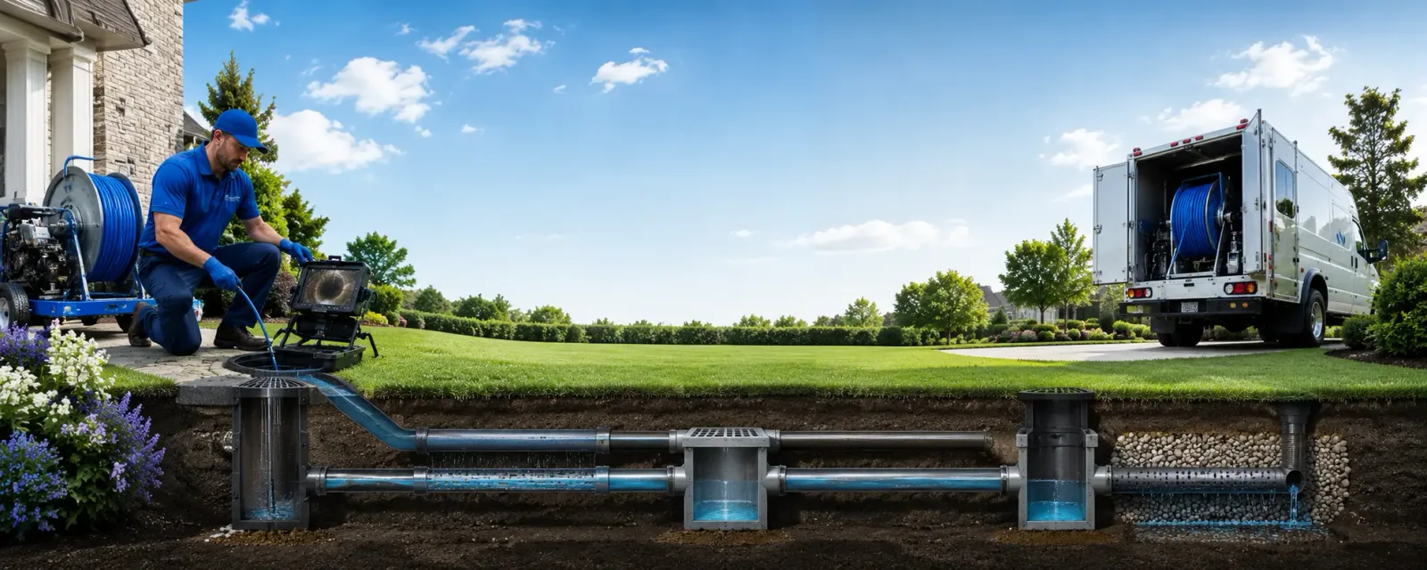 Outdoor drain cleaning information for Delhi, IA